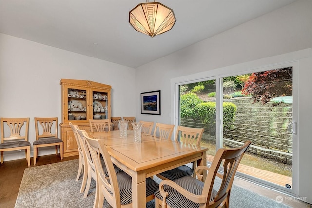 dining room featuring hardwood / wood-style flooring