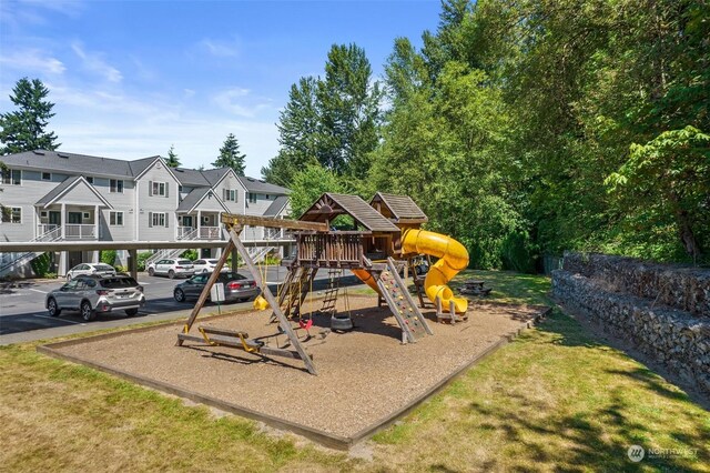 view of jungle gym