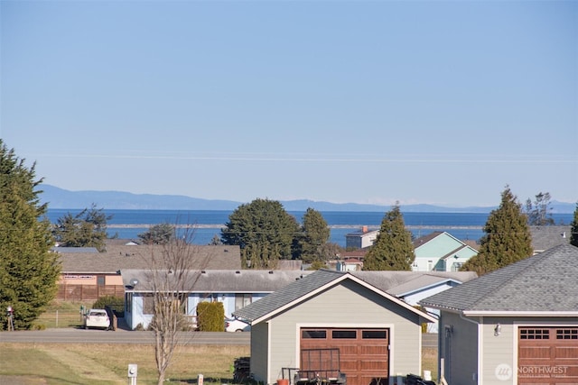 exterior space with a mountain view