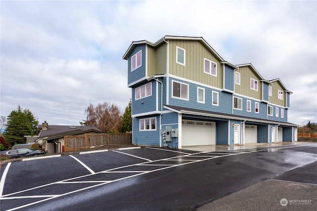 view of property with a garage