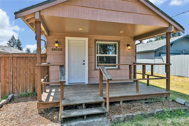 view of doorway to property