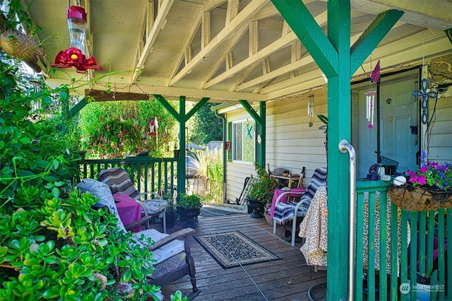 view of wooden deck