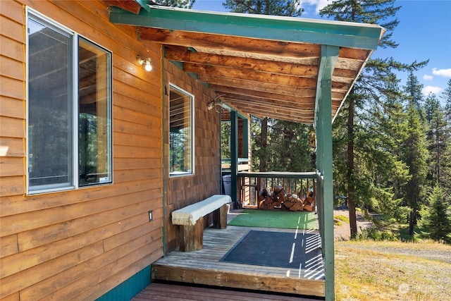 view of wooden deck