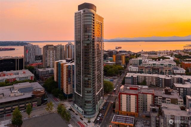 city view with a water view