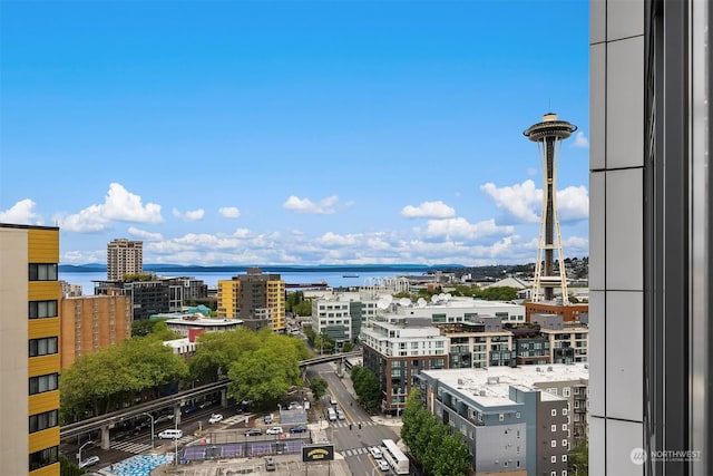 city view featuring a water view