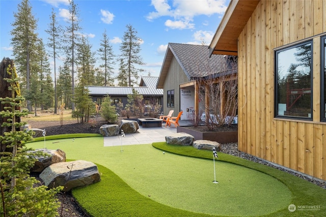 1791 Wanawish Loop, Cle Elum, WA 98922 - view of yard with an area to practice putting, an outdoor fire pit, and a patio