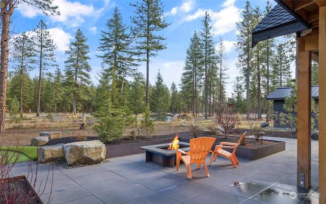 1791 Wanawish Loop, Cle Elum, WA 98922 - view of patio / terrace featuring a fire pit