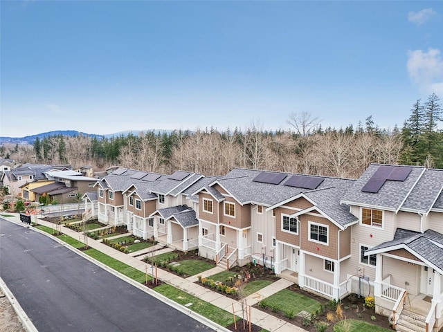 exterior space with a mountain view