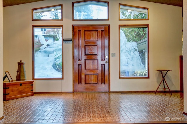 3917 Mallard Point Dr, Anacortes, WA 98221 - foyer featuring brick floor and baseboards