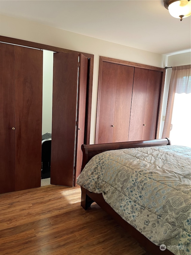 bedroom featuring hardwood / wood-style floors