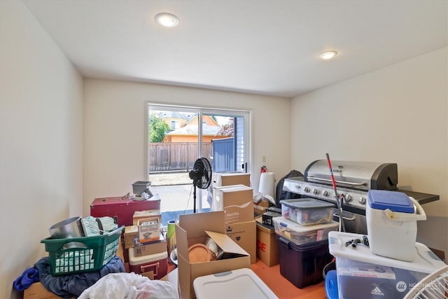 view of storage room