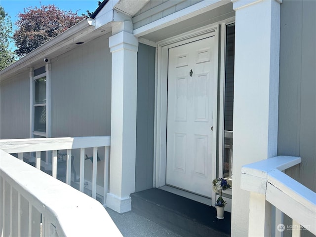 view of doorway to property