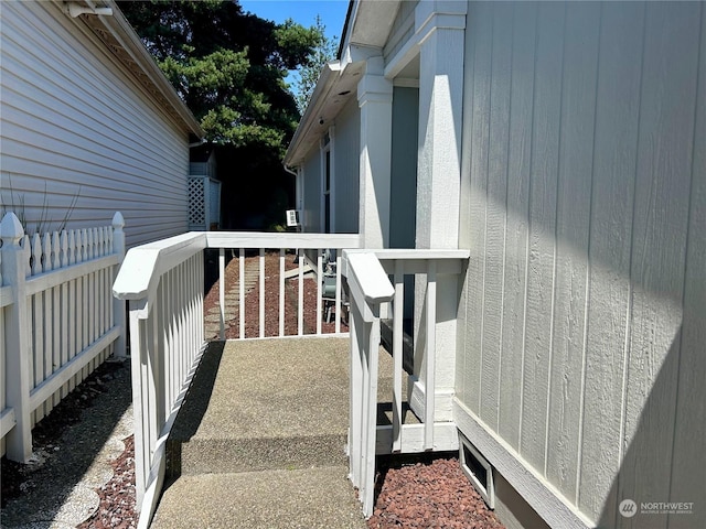 view of stairway