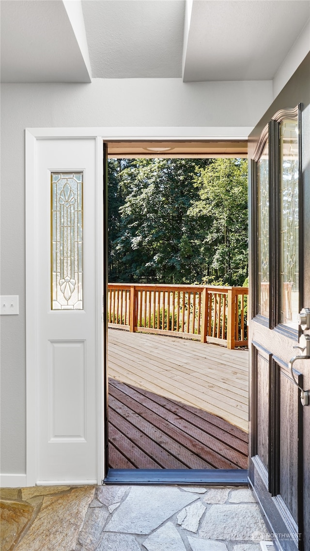 doorway to outside with plenty of natural light