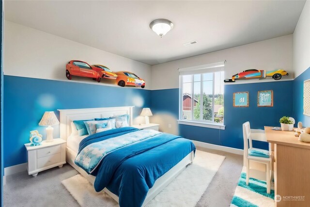 bedroom featuring carpet flooring