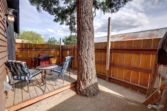 view of wooden terrace