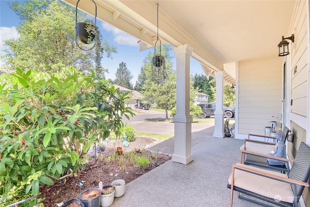 view of patio with a porch