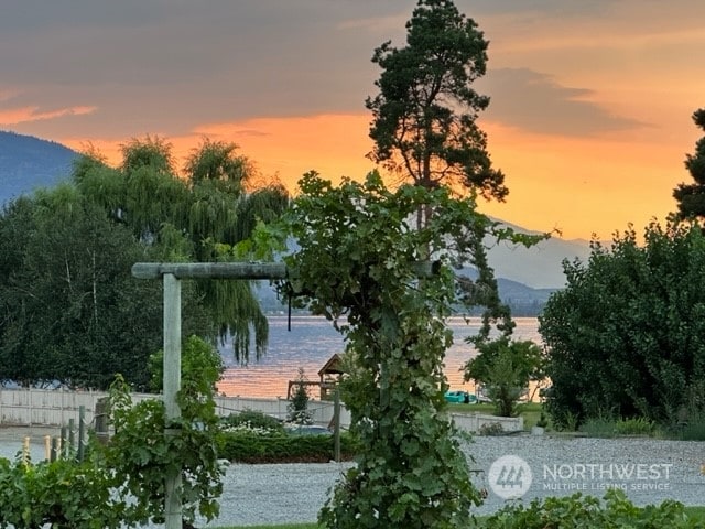 property view of water with a mountain view