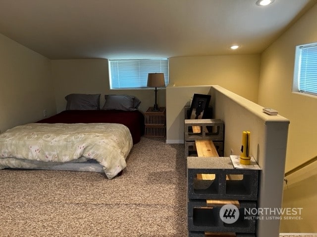 view of carpeted bedroom