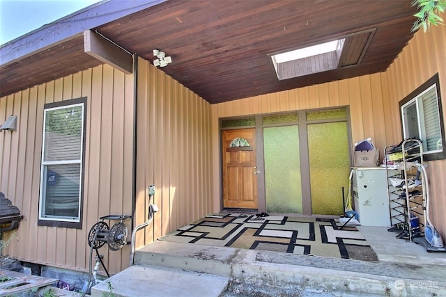 view of doorway to property