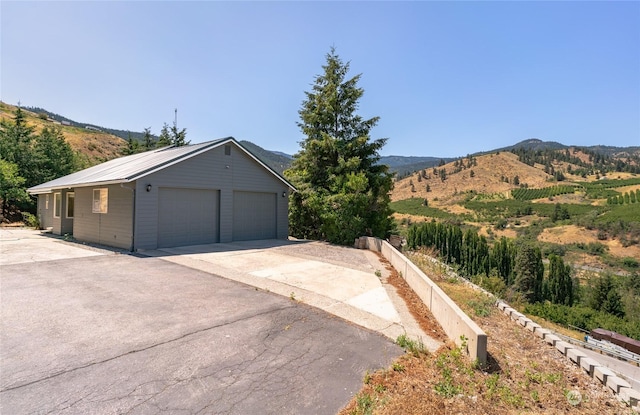 exterior space with a mountain view