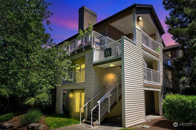 exterior space with a balcony