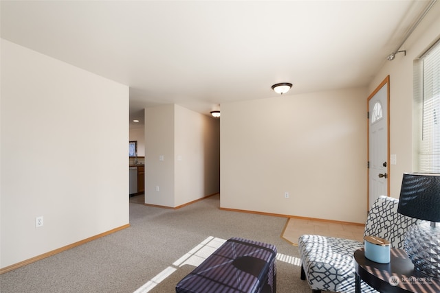 view of carpeted living room