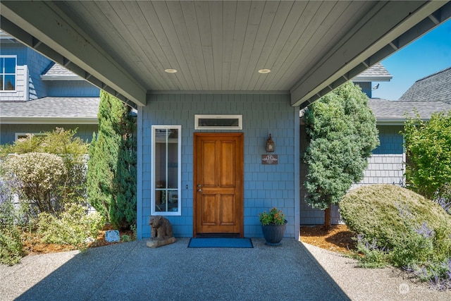 view of doorway to property