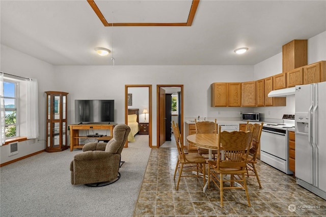 kitchen with white appliances