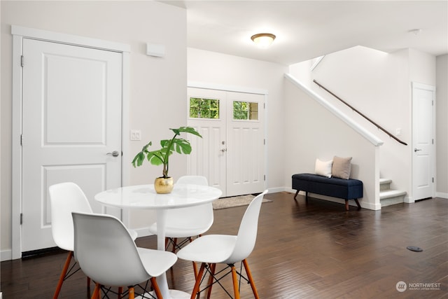 dining room featuring dark hardwood / wood-style floors