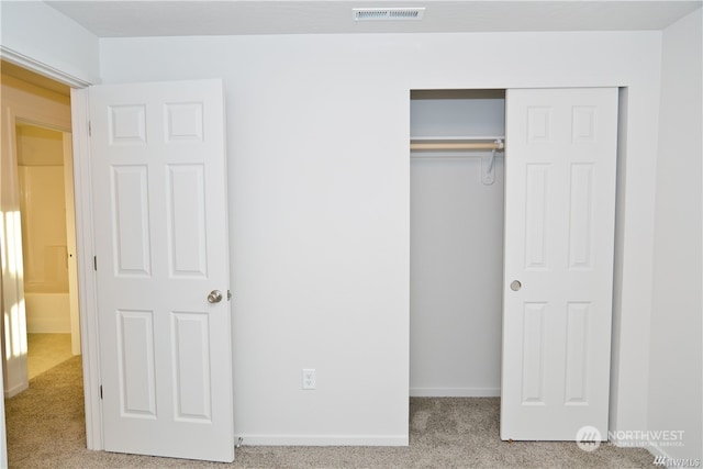 closet featuring visible vents