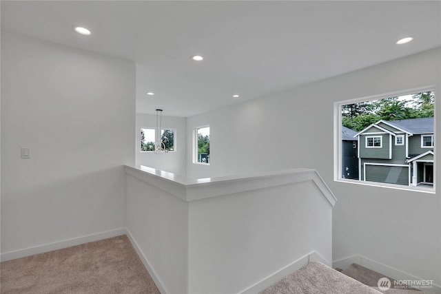 16224 76th Avenue Ct E, Puyallup, WA 98375 - corridor featuring an upstairs landing, baseboards, recessed lighting, and carpet floors