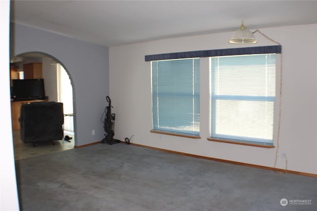 view of carpeted spare room