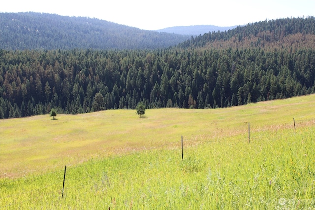 view of mountain feature featuring a rural view