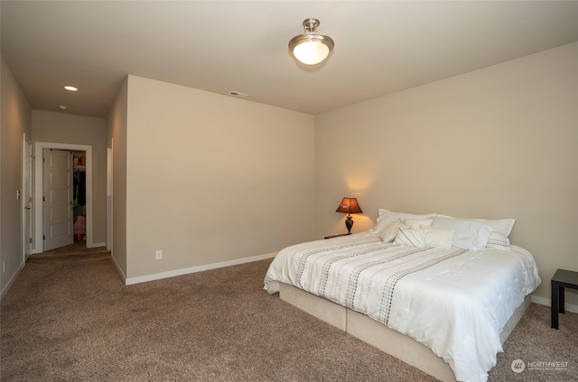 view of carpeted bedroom