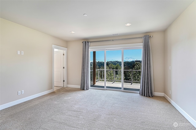 view of carpeted empty room