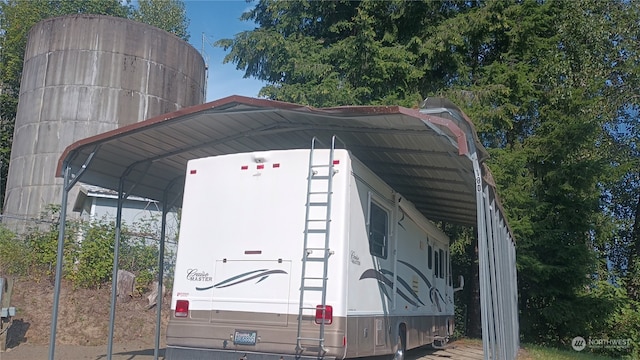 view of car parking with a carport