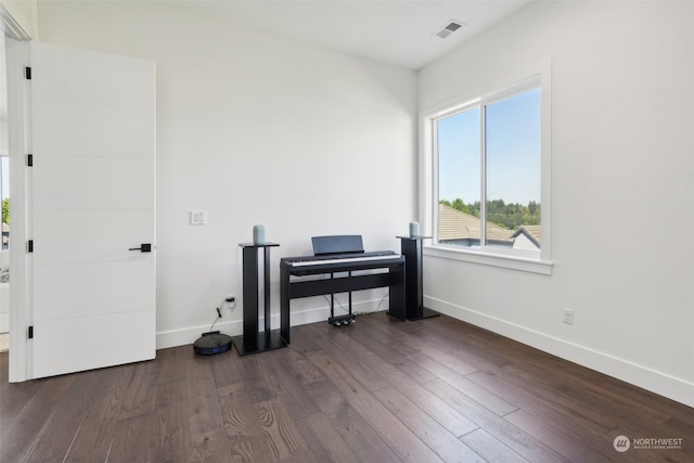 interior space featuring dark hardwood / wood-style flooring