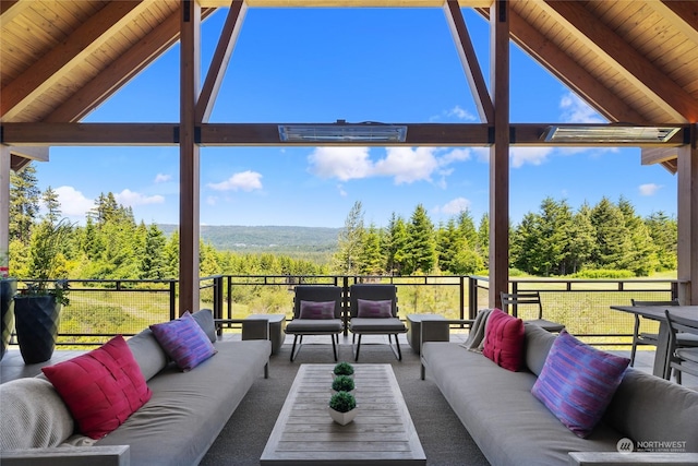 view of patio featuring an outdoor hangout area