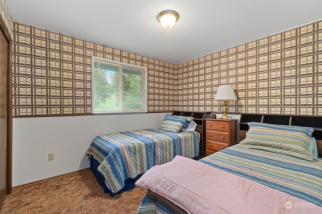 bedroom featuring carpet flooring