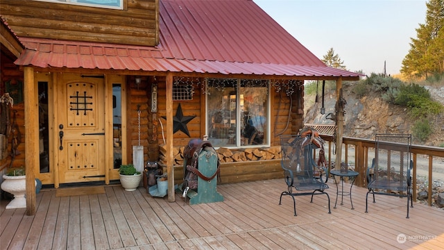 view of wooden terrace