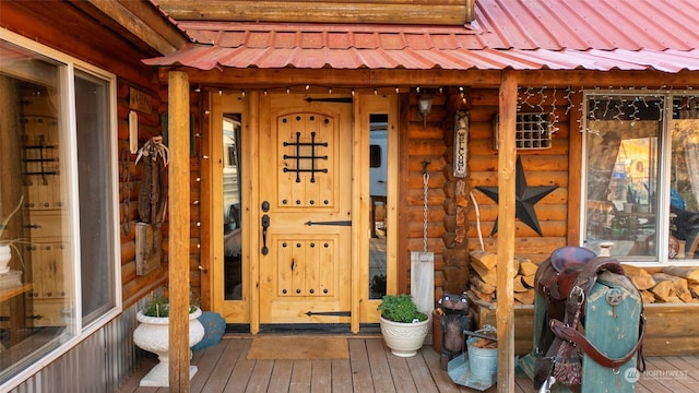 view of doorway to property