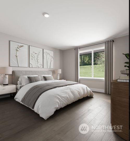 bedroom featuring hardwood / wood-style flooring