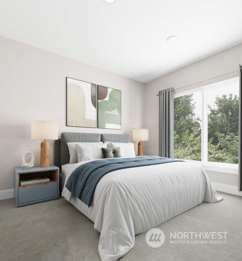 bedroom featuring carpet flooring