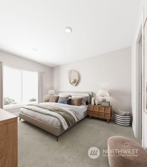 view of carpeted bedroom