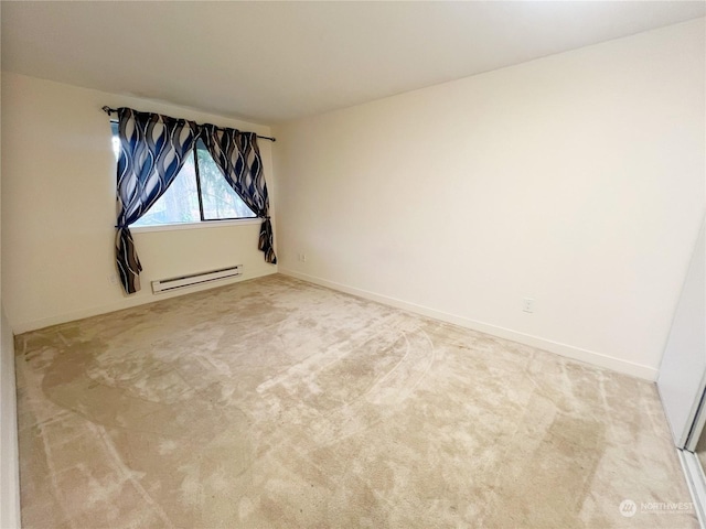 1820 S 330th St Unit B, Federal Way, WA 98003 - carpeted spare room featuring a baseboard radiator and baseboards