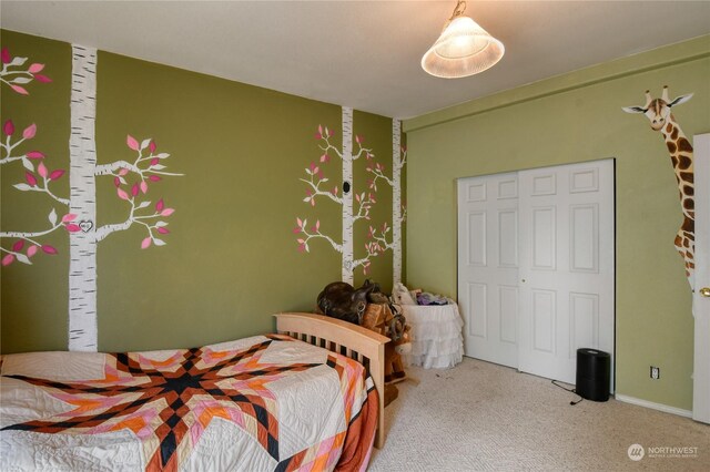 view of carpeted bedroom