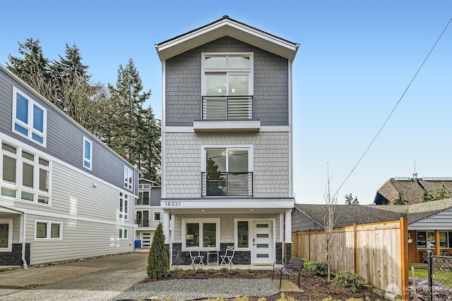 view of front of home with a porch