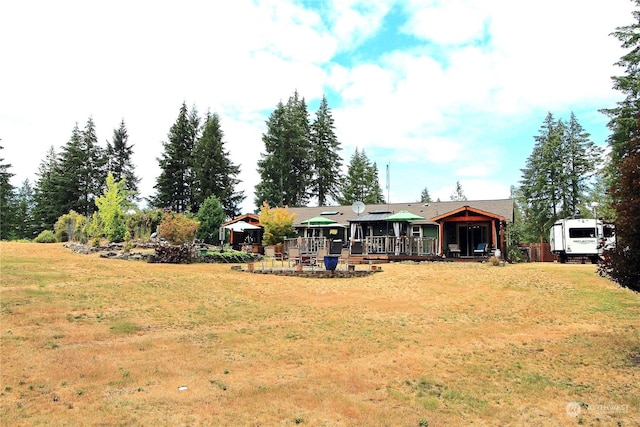 exterior space featuring a gazebo