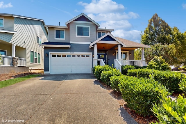 craftsman inspired home featuring a porch